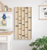 VidaXL Display Case met opslag Bruin 50 x 4,5 x 96 cm Bewerkt hout