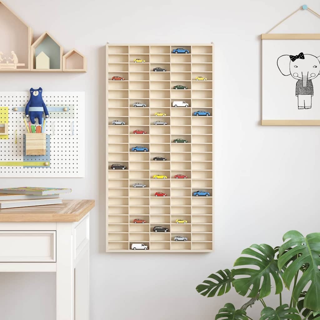 VidaXL Display Case met opslag Bruin 50 x 4,5 x 96 cm Bewerkt hout