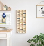 VidaXL Display Case met opslag Bruin 30 x 4,5 x 75 cm Bewerkt hout