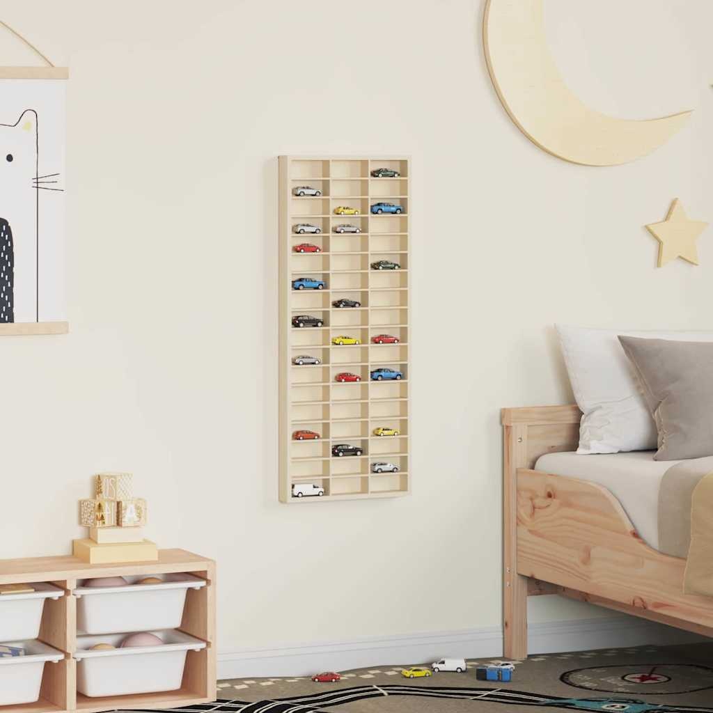 VidaXL Display Case met opslag Bruin 30 x 4,5 x 75 cm Bewerkt hout