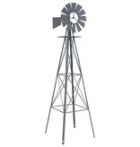 VidaXL Windmolen Grijs 84 x 68 x 245 cm IJzer