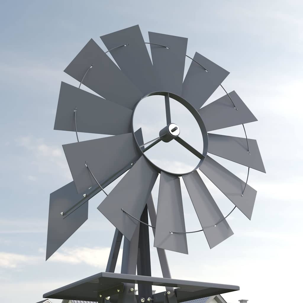 VidaXL Windmolen Grijs 84 x 68 x 245 cm IJzer