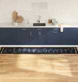 VidaXL Keuken Mat Toile Zwart 300 x 60 cm Fluweel