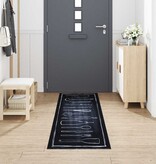 VidaXL Keuken Mat Toile Zwart 300 x 60 cm Fluweel