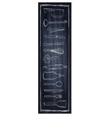 VidaXL Keuken Mat Toile Zwart 150 x 45 cm Fluweel