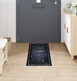 VidaXL Keuken Mat Toile Zwart 150 x 45 cm Fluweel