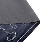 VidaXL Keuken Mat Toile Zwart 150 x 45 cm Fluweel