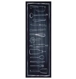 VidaXL Keuken Mat Toile Zwart 180 x 60 cm Fluweel