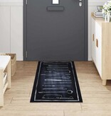 VidaXL Keuken Mat Toile Zwart 180 x 60 cm Fluweel