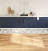 VidaXL Keuken Mat Wit 300 x 60 cm Fluweel