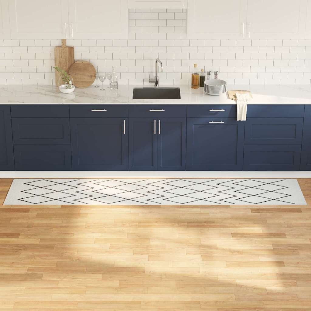 VidaXL Keuken Mat Wit 300 x 60 cm Fluweel