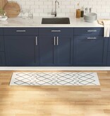 VidaXL Keuken Mat Wit 150 x 45 cm Fluweel