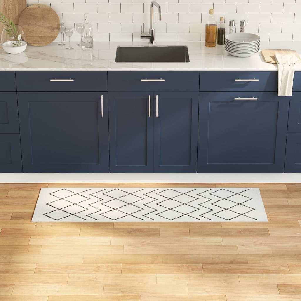 VidaXL Keuken Mat Wit 150 x 45 cm Fluweel