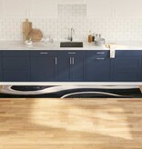 VidaXL Keuken Mat Art Deco Zwart 300 x 60 cm Fluweel