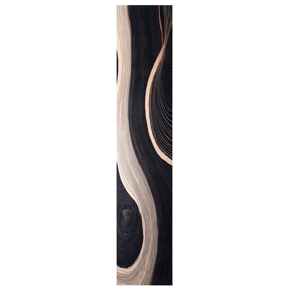 VidaXL Keuken Mat Art Deco Zwart 300 x 60 cm Fluweel