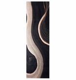 VidaXL Keuken Mat Art Deco Zwart 150 x 45 cm Fluweel