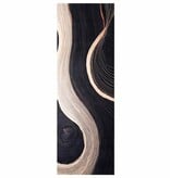 VidaXL Keuken Mat Art Deco Zwart 180 x 60 cm Fluweel