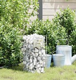 VidaXL Gabion Kolom Zilver 25 x 25 x 50 cm Roestvrij staal