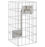 VidaXL Gabion Kolom Zilver 25 x 25 x 50 cm Roestvrij staal