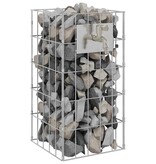 VidaXL Gabion Kolom Zilver 25 x 25 x 50 cm Roestvrij staal