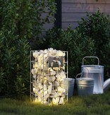 VidaXL Gabion Kolom Zilver 25 x 25 x 50 cm Roestvrij staal