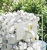 VidaXL Gabion Kolom Zilver 25 x 25 x 50 cm Roestvrij staal