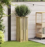 VidaXL Plantenbak Bruin 33 x 33 x 85 cm Geïmpregneerd grenen hout