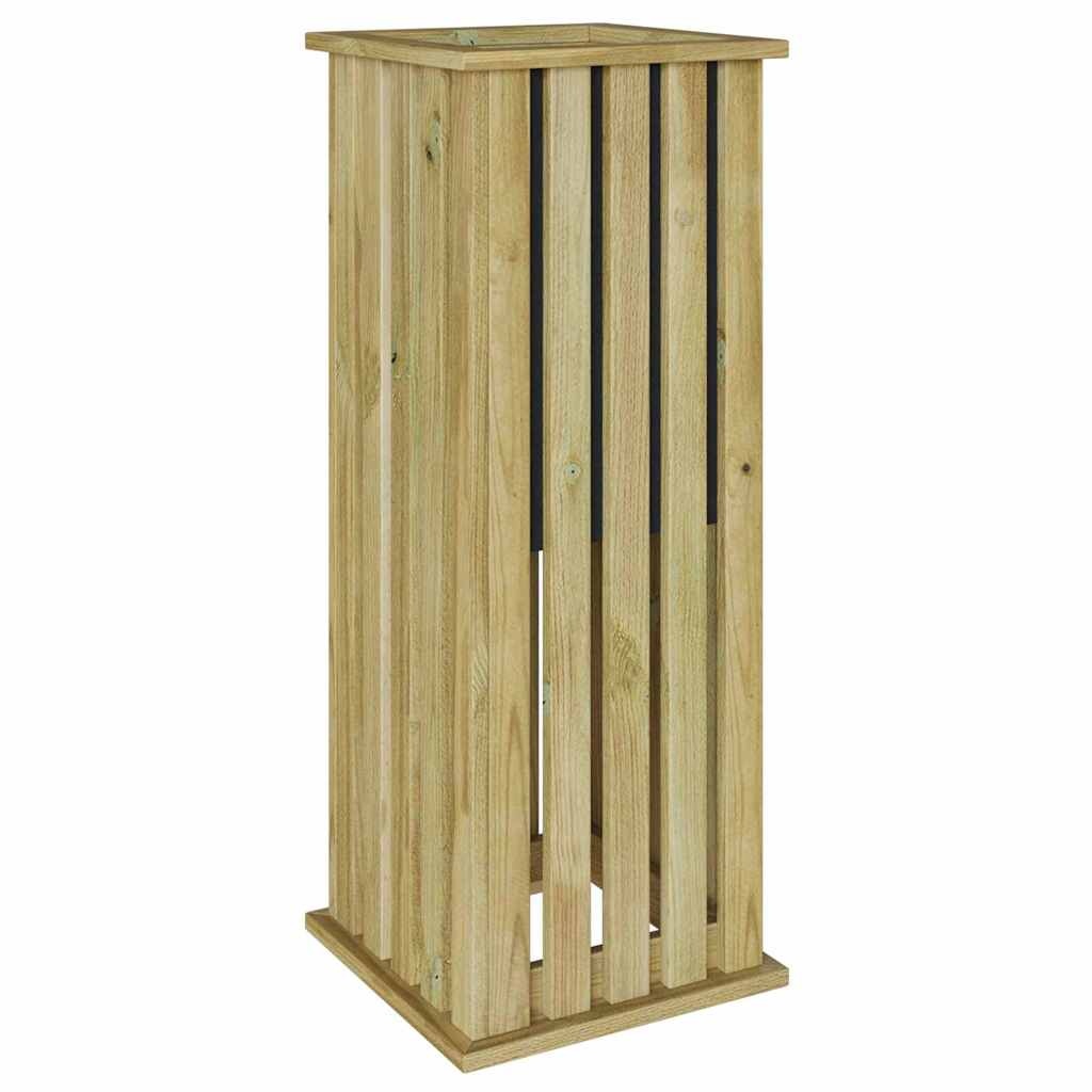 VidaXL Plantenbak Bruin 33 x 33 x 85 cm Geïmpregneerd grenen hout