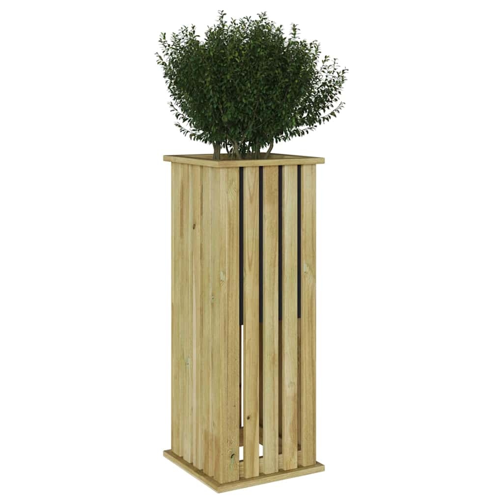 VidaXL Plantenbak Bruin 33 x 33 x 85 cm Geïmpregneerd grenen hout