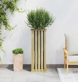 VidaXL Plantenbak Bruin 33 x 33 x 85 cm Geïmpregneerd grenen hout