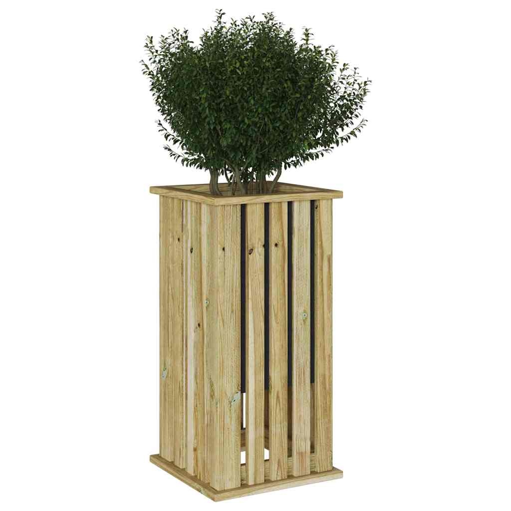 VidaXL Plantenbak Bruin 33 x 33 x 65 cm Geïmpregneerd grenen hout