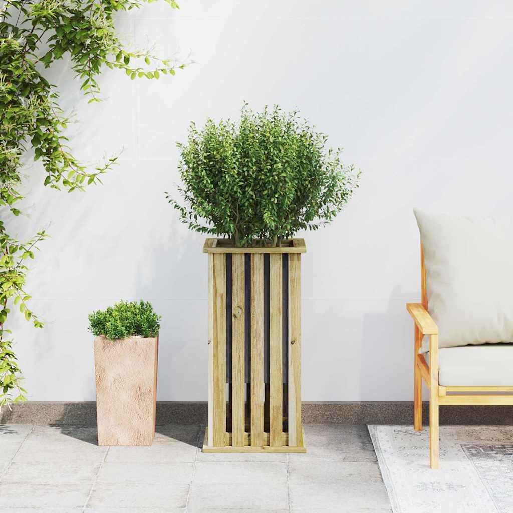 VidaXL Plantenbak Bruin 33 x 33 x 65 cm Geïmpregneerd grenen hout