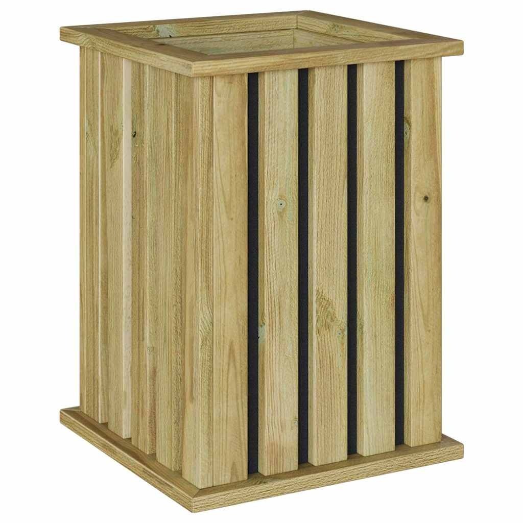 VidaXL Plantenbak Bruin 33 x 33 x 45 cm Geïmpregneerd grenen hout
