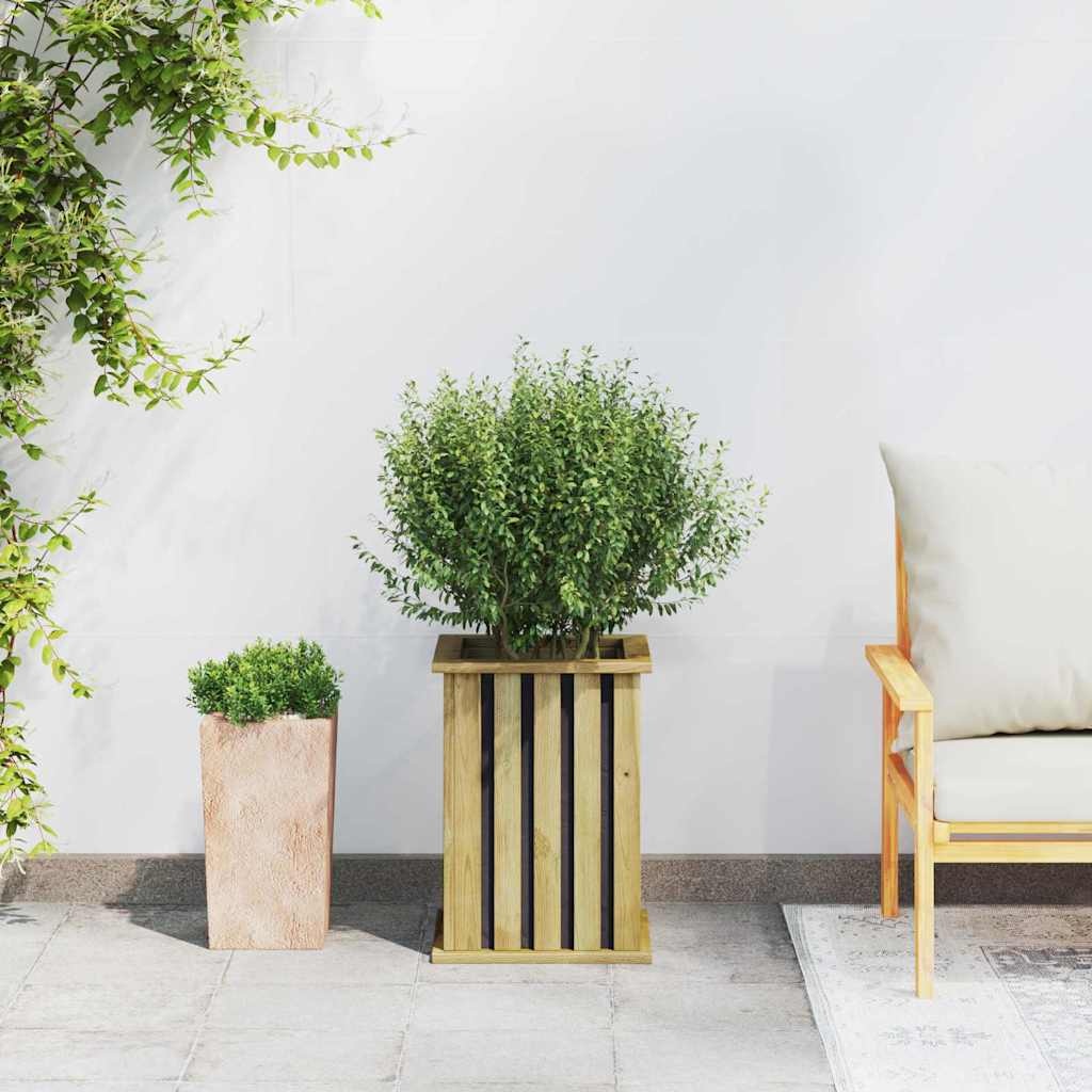 VidaXL Plantenbak Bruin 33 x 33 x 45 cm Geïmpregneerd grenen hout