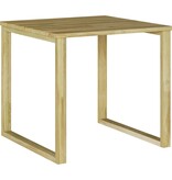 VidaXL Zonnebed Tafel 3 pcs Bruin 50.5 x 50 x 46 cm