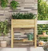 VidaXL Plantenstandaard met plank Bruin 85 x 46 x 94 cm