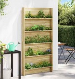 VidaXL Plantenstandaard met plank Bruin 90 x 15 x 180 cm