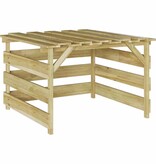 VidaXL Robotmaaiergarage Bruin 84 x 80 x 56 cm