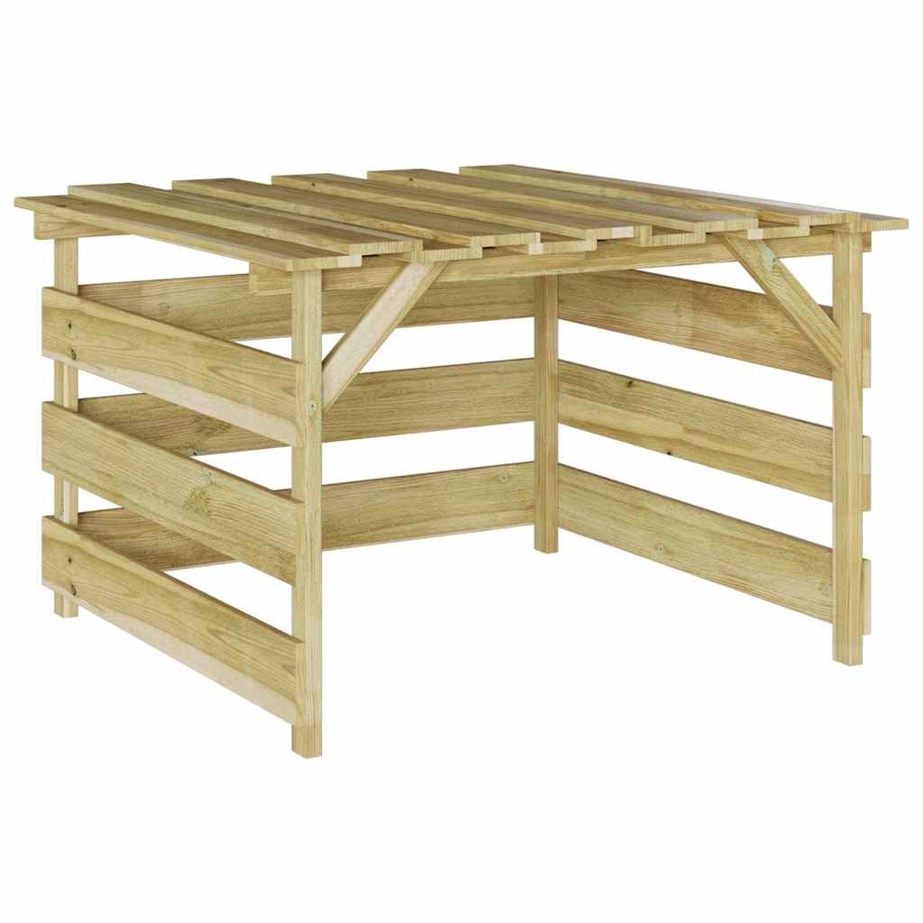 VidaXL Robotmaaiergarage Bruin 84 x 80 x 56 cm