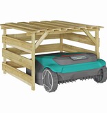 VidaXL Robotmaaiergarage Bruin 84 x 80 x 56 cm