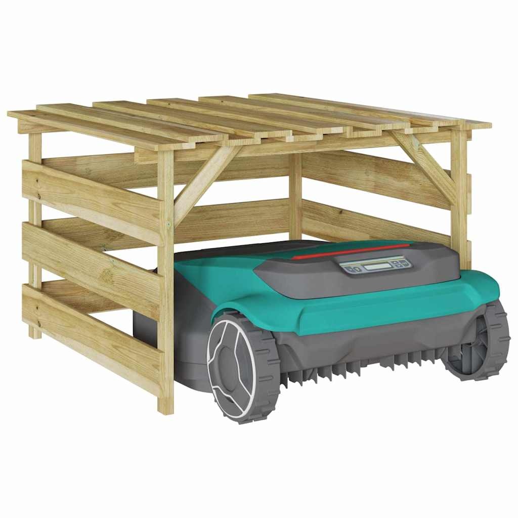VidaXL Robotmaaiergarage Bruin 84 x 80 x 56 cm