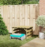 VidaXL Robotmaaiergarage Bruin 84 x 80 x 56 cm