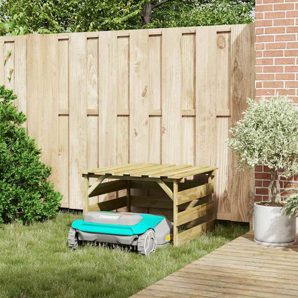 VidaXL Robotmaaiergarage Bruin 84 x 80 x 56 cm