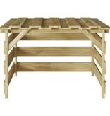 VidaXL Robotmaaiergarage Bruin 84 x 80 x 56 cm