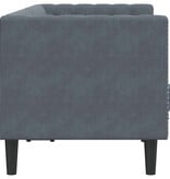 VidaXL Chesterfieldbank Donkergrijs 174 x 74.5 x 70.5 cm Fluweel