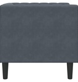 VidaXL Chesterfield Bank Stoel Donkergrijs 71 x 74.5 x 70.5 cm Fluweel