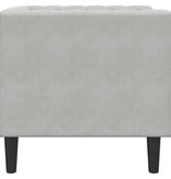 VidaXL Chesterfield Bank Stoel Lichtgrijs 71 x 74.5 x 70.5 cm Fluweel