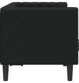 VidaXL Chesterfieldbank Geruit Zwart 174 x 74.5 x 70.5 cm Kunstleer