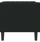 VidaXL Chesterfield Bank Stoel Zwart 71 x 74.5 x 70.5 cm Kunstleer