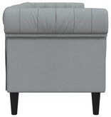 VidaXL Chesterfieldbank Anders Lichtgrijs 201.5 x 74.5 x 74.5 cm Stof